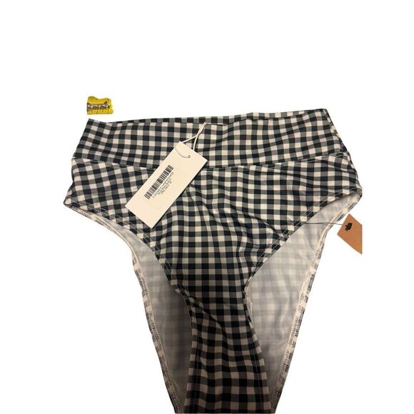 Reformation size XS Kona high rise bikini bottom checkered - NWT - Picture 6 of 8